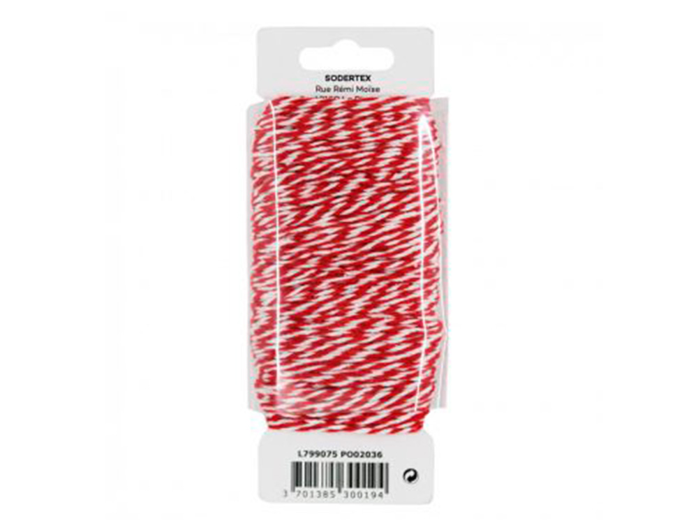 BOBINE FIL SODERTEX EN COTON BICOLORE - 1,1 MM X 50 M - 1  PC - 1 COLORIS