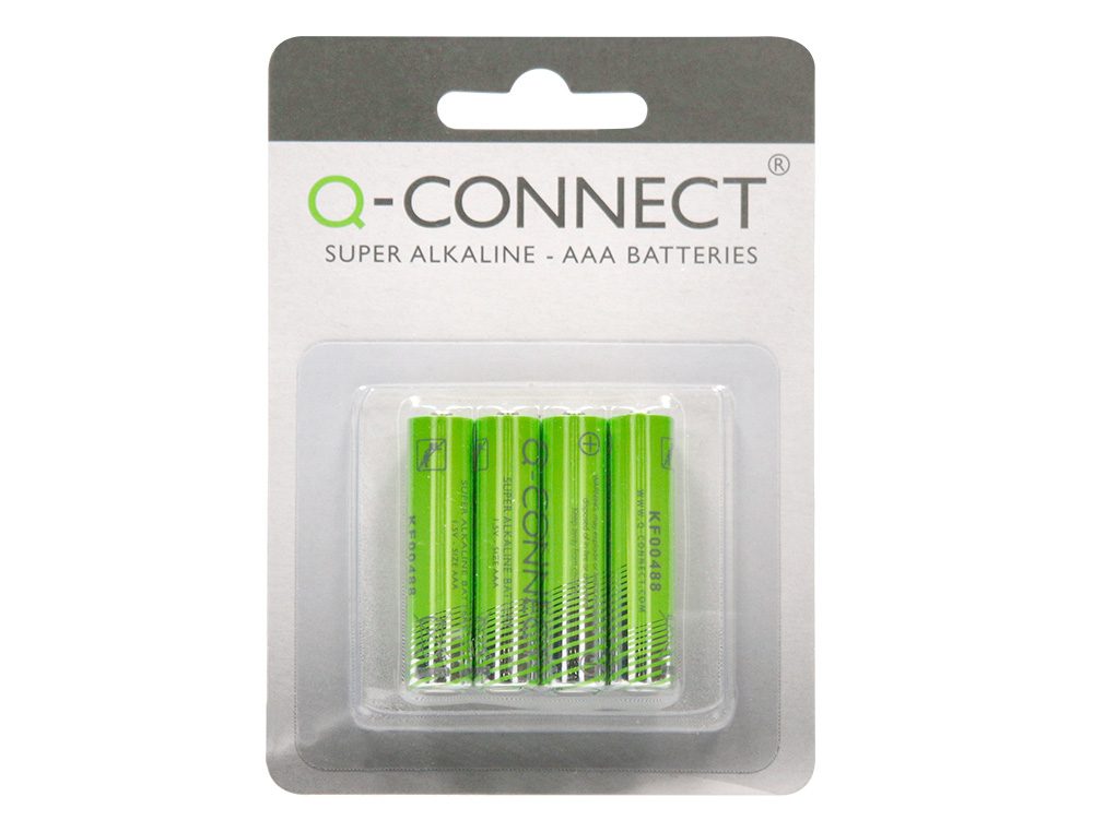 PILE Q-CONNECT ECONOMIQUE CAPACIT 1.5V I.C.E. LR03 TAILLE AAA BLISTER 4 UNITS