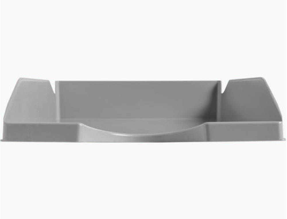 CORBEILLE  COURRIER Q-CONNECTPOLYPROPYLNE DOCUMENTS A4+ 240X320MM EMPILABLE 350X255X65MM COLORIS GRIS OPAQUE
